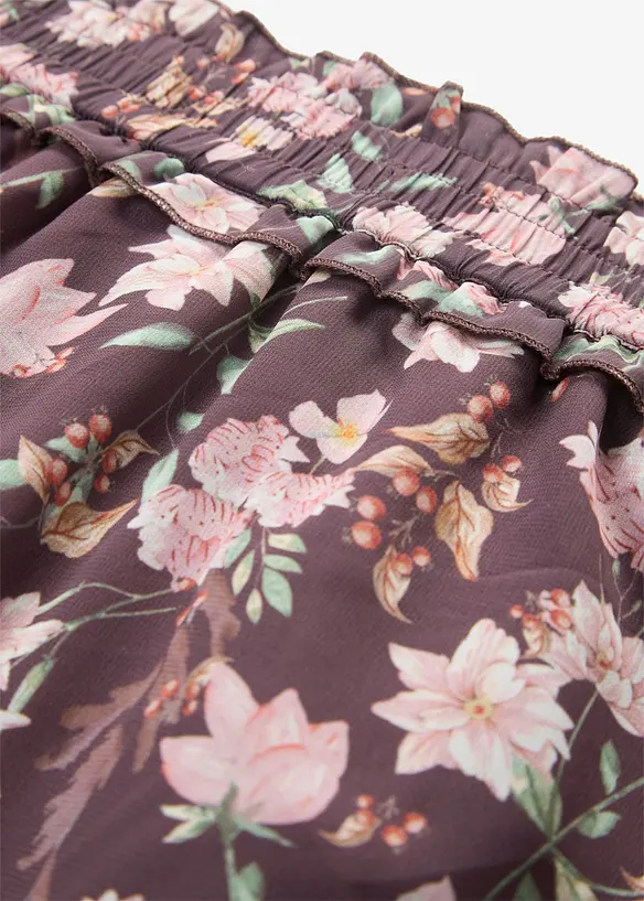 Gonna midi di chiffon, bonprix