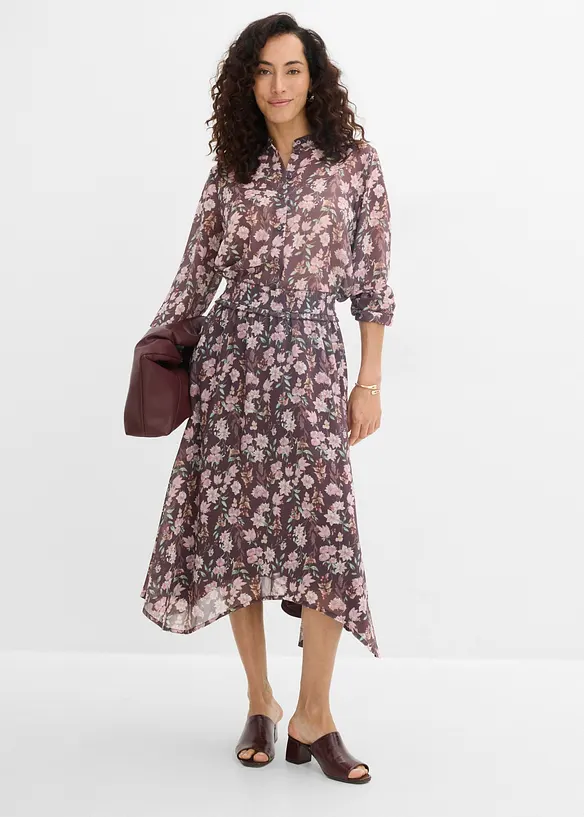 Gonna midi di chiffon, bonprix