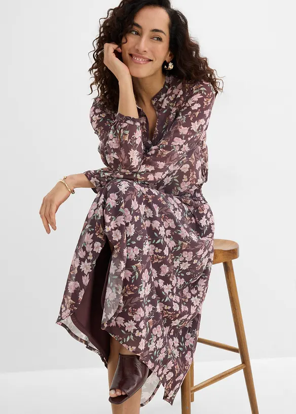 Gonna midi di chiffon, bonprix