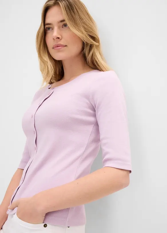 Maglia a costine in misto cotone biologico, bonprix