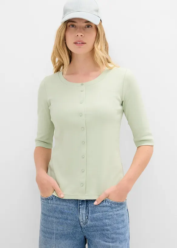 Maglia con abbottonatura su tutta la lunghezza, bonprix