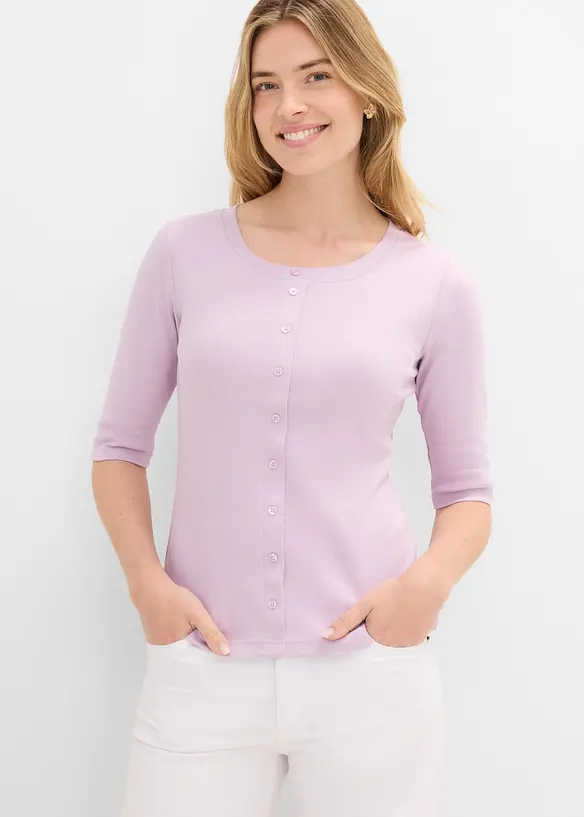 Maglia a costine in misto cotone biologico, bonprix