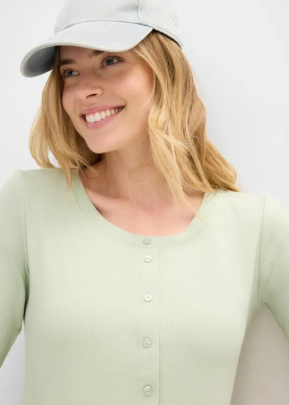 Maglia con abbottonatura su tutta la lunghezza, bonprix