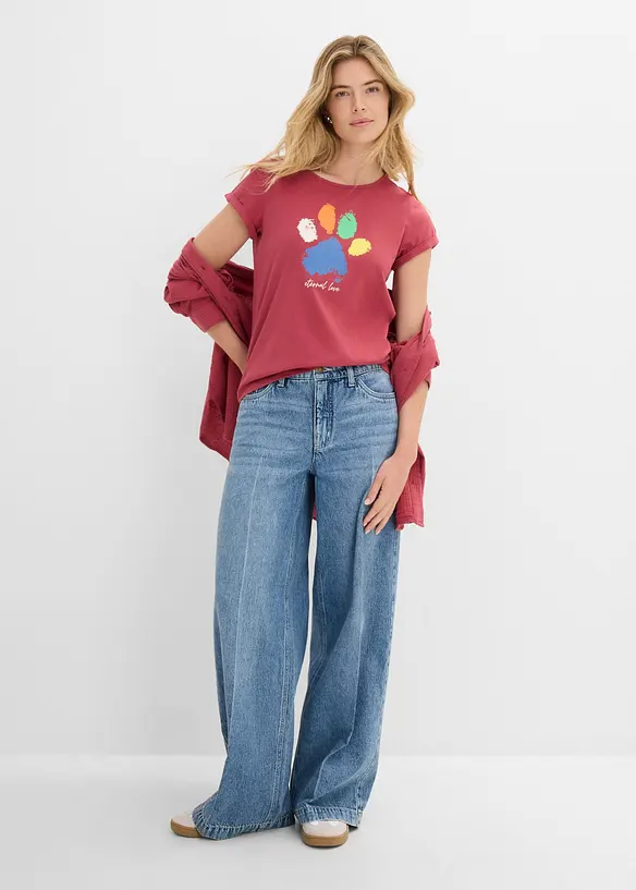 T-shirt in puro cotone, bonprix