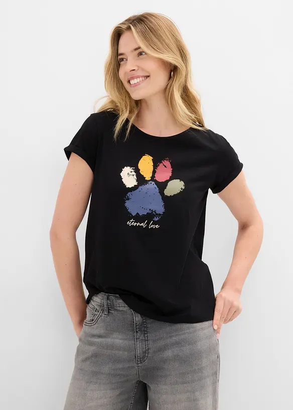 T-shirt in puro cotone, bonprix