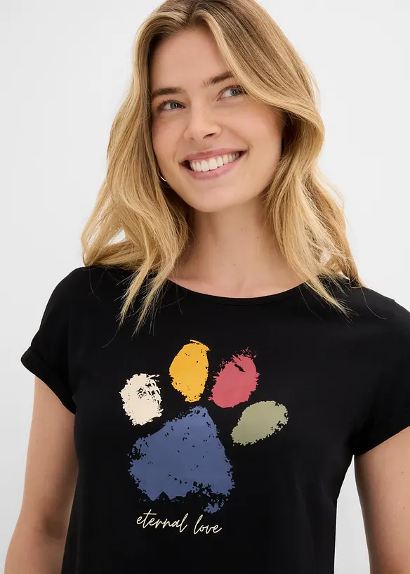 T-shirt in puro cotone, bonprix