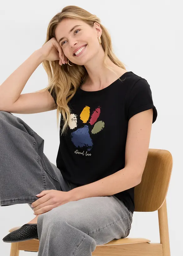 T-shirt in puro cotone, bonprix