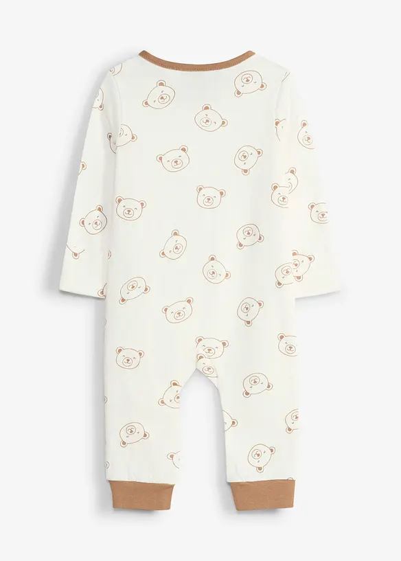 Pigiama intero in puro cotone biologico (pacco da 2), bonprix