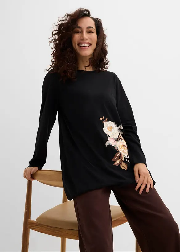 Maglia lunga in puro cotone, bonprix