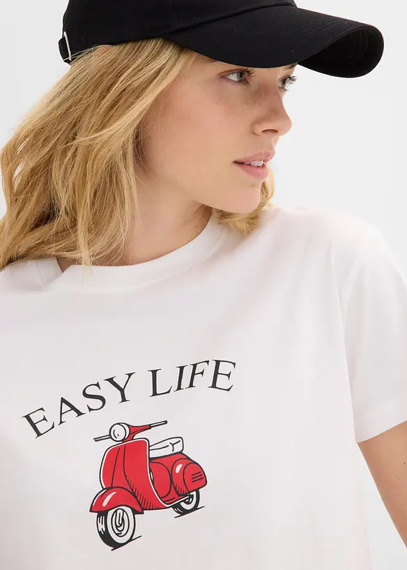T-shirt con cotone dalla vestibilit&agrave; morbida, bonprix