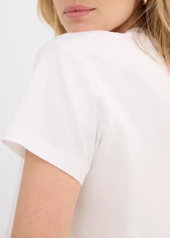 T-shirt con cotone dalla vestibilit&agrave; morbida, bonprix