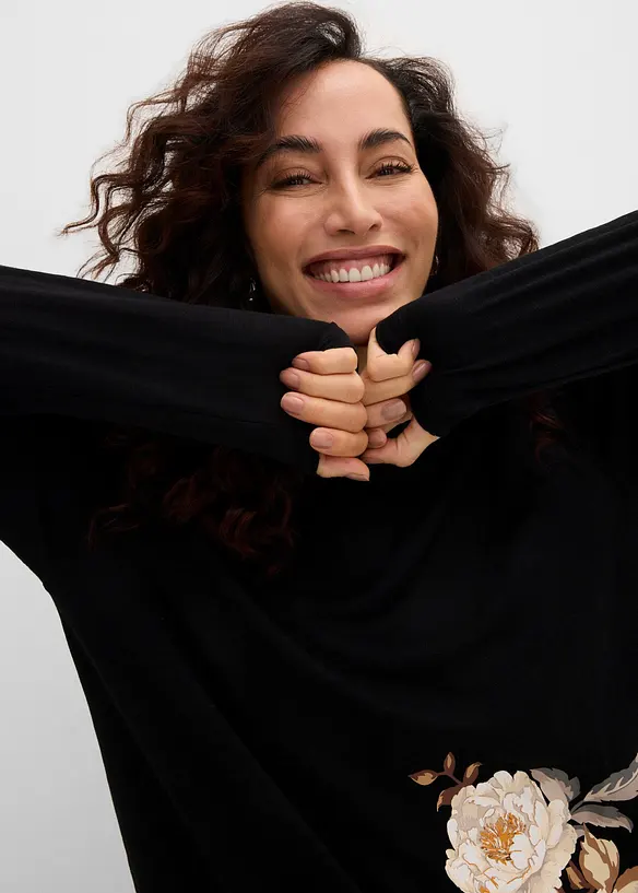 Maglia lunga in puro cotone, bonprix