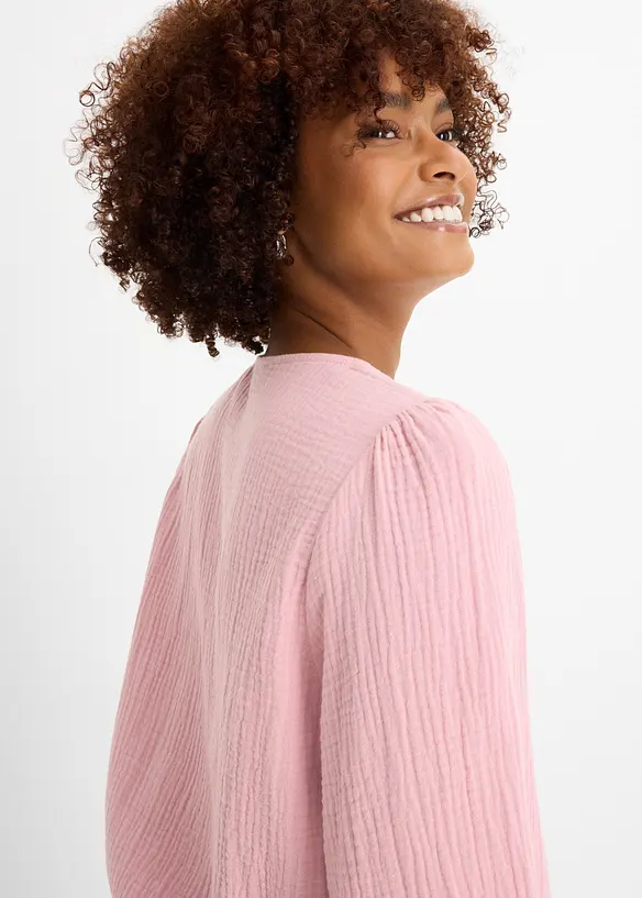 Blusa oversize in morbida mussola, bonprix