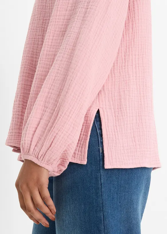 Blusa oversize in morbida mussola, bonprix