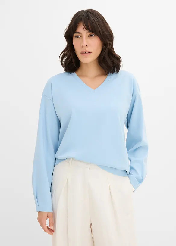 Maglia a maniche lunghe in puro cotone biologico, bonprix
