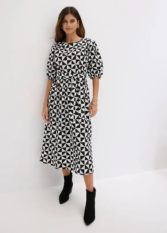Abito midi in puro cotone, bonprix