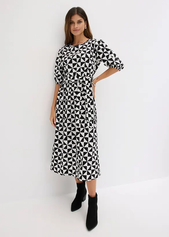 Abito midi in puro cotone, bonprix