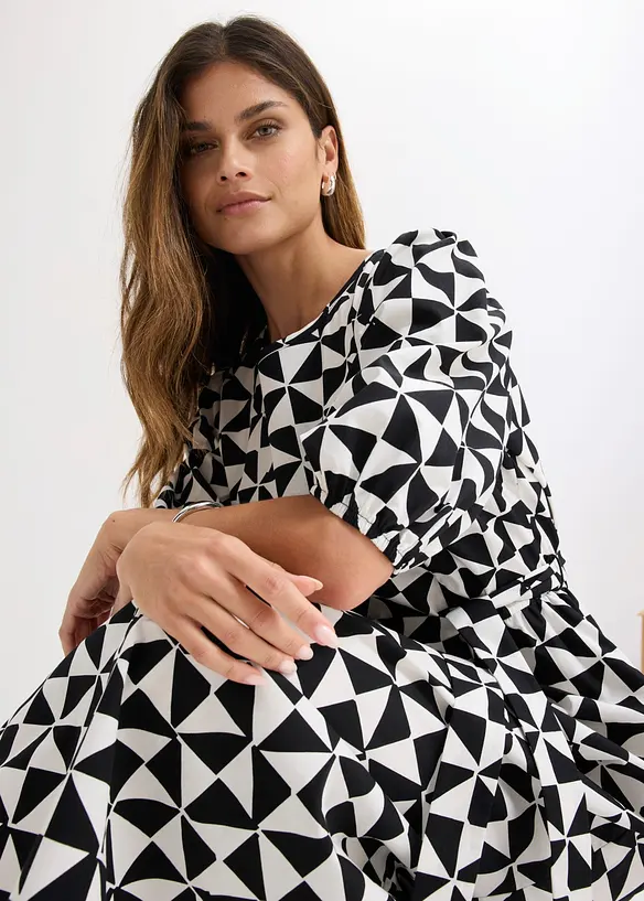 Abito midi in puro cotone, bonprix