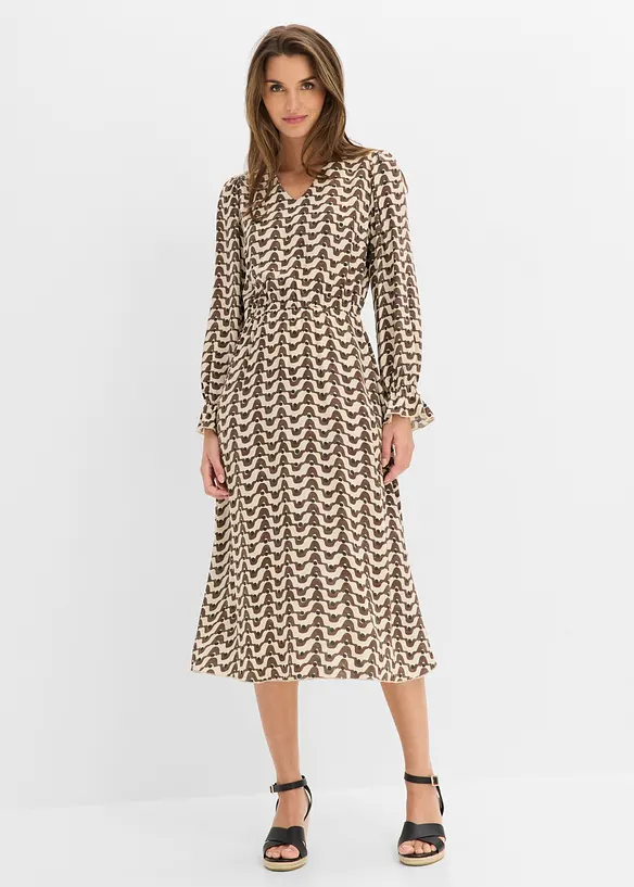 Abito midi in viscosa fluida, bonprix