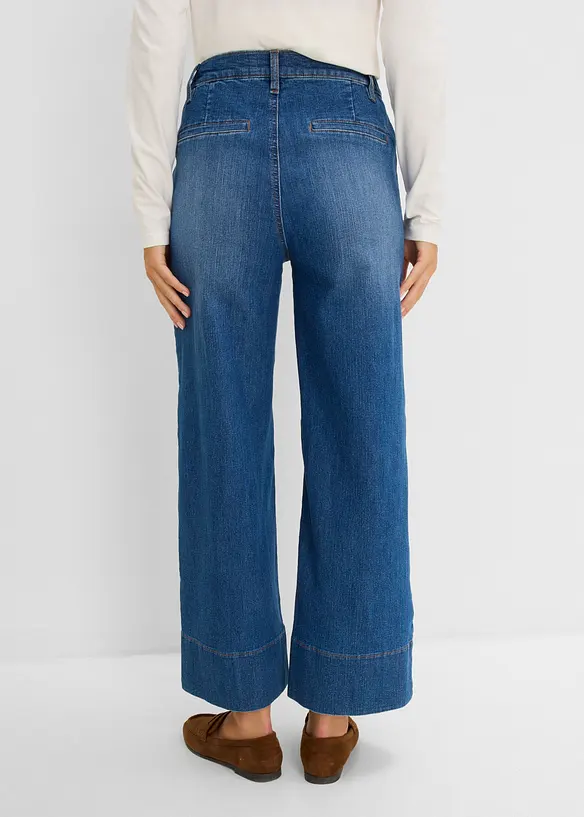 Jeans wide leg, vita alta, bonprix