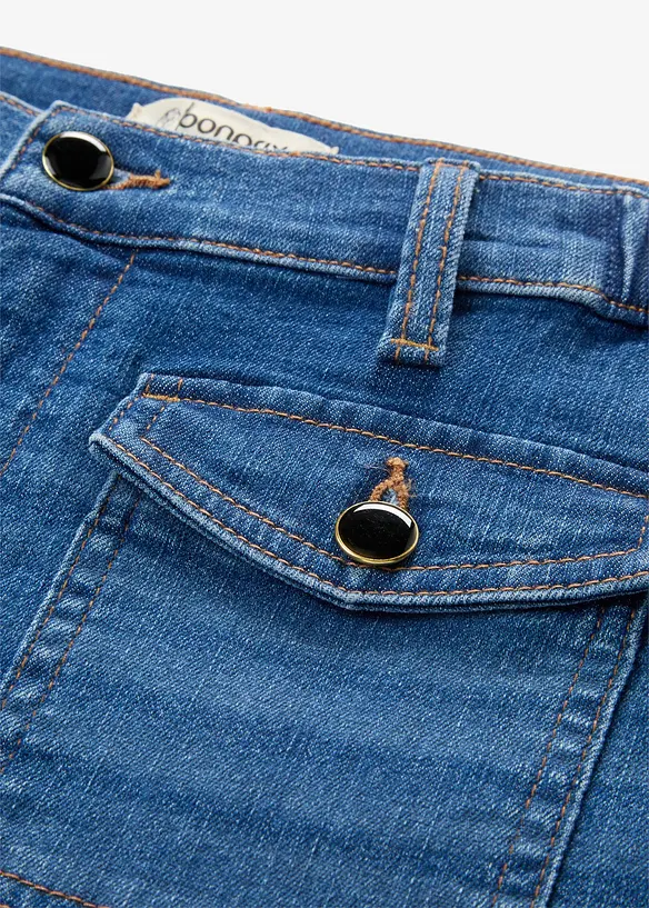 Jeans wide leg, vita alta, bonprix