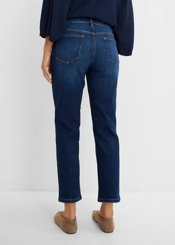 Jeans straight cropped, vita media, bonprix