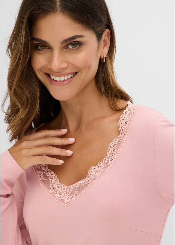 Maglia a maniche lunghe in viscosa morbida, bonprix
