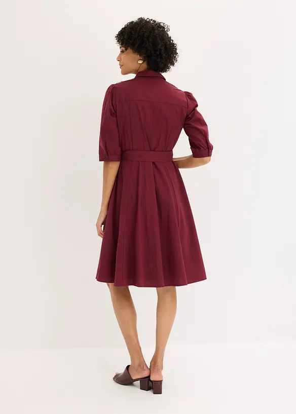 Abito chemisier con pizzo e fusciacca, bonprix