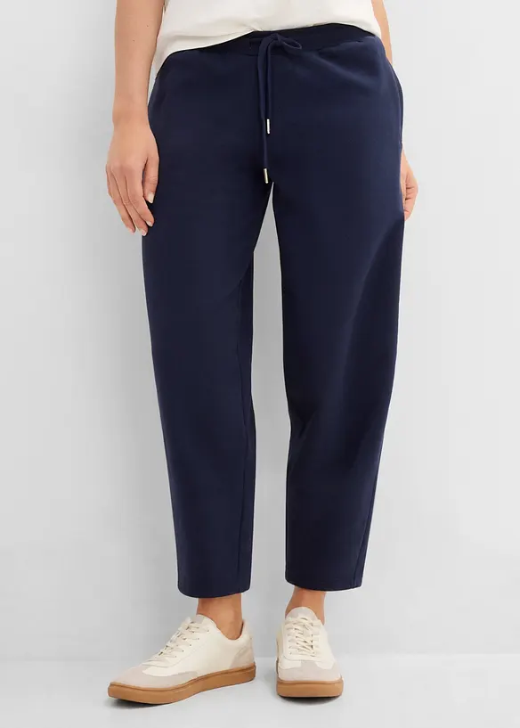 Pantaloni barrel in felpa di puro cotone biologico, bonprix