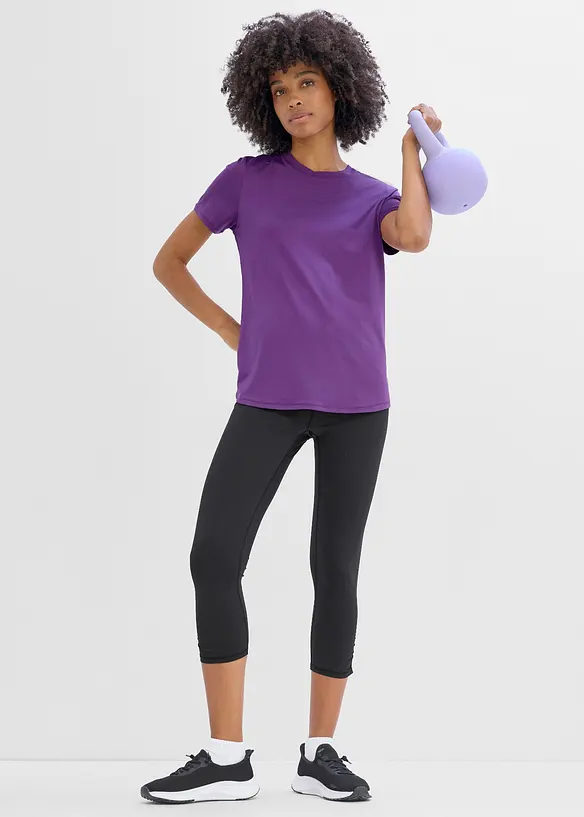 Top per sport ultraleggero ad asciugatura rapida con inserto in mesh, bonprix