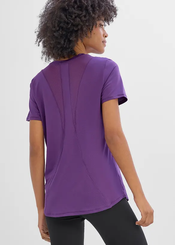 Top per sport ultraleggero ad asciugatura rapida con inserto in mesh, bonprix