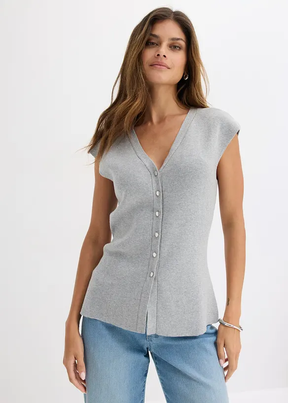 Gilet in maglia con scollo a V, bonprix