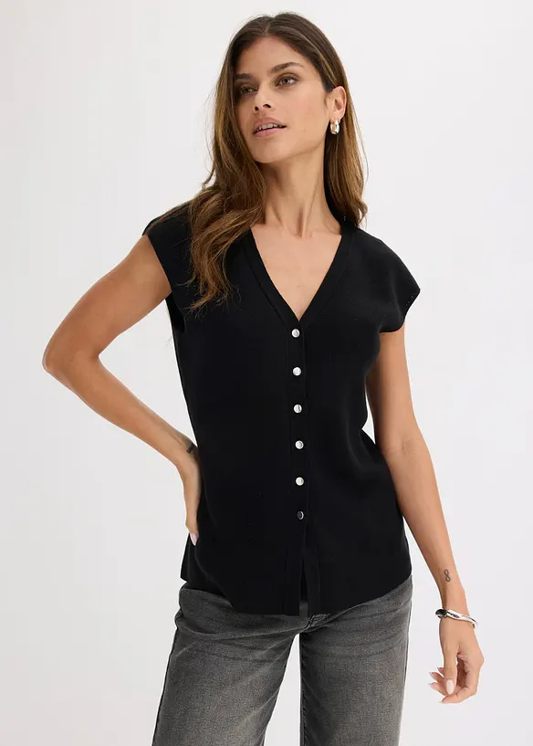 Gilet in maglia con scollo a V, bonprix