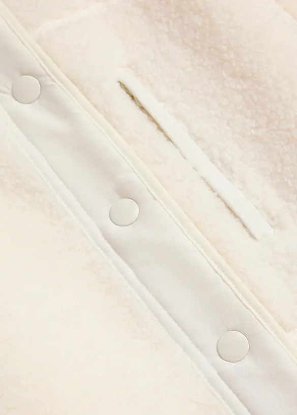 Giacca pr&eacute;maman in pile teddy con inserto babywearing, bonprix