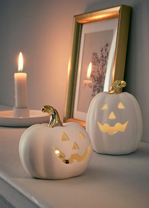 Decorazioni LED a forma di zucca (set 2 pezzi), bonprix