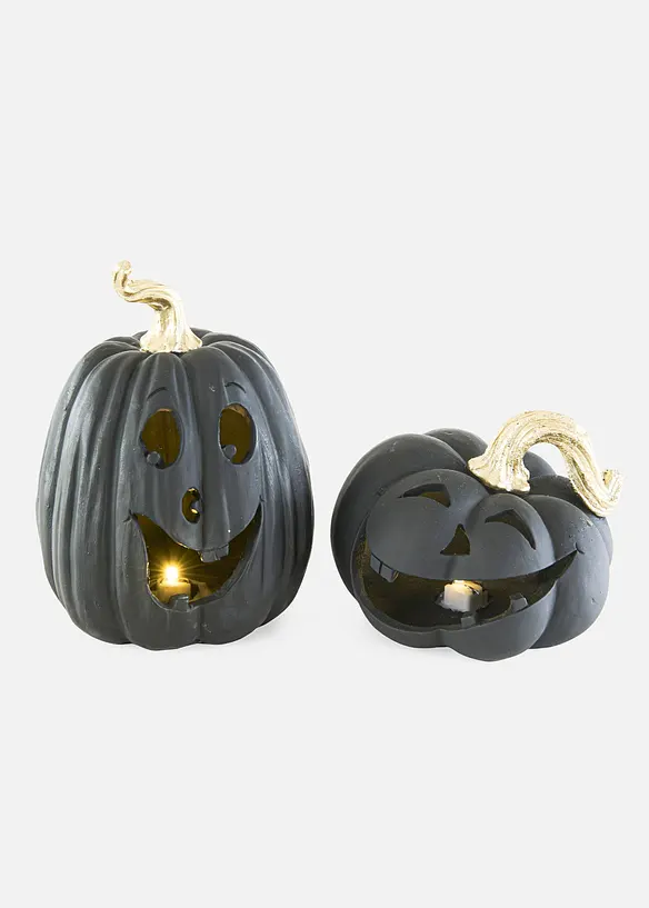 Decorazioni LED a forma di zucca (set 2 pezzi), bonprix