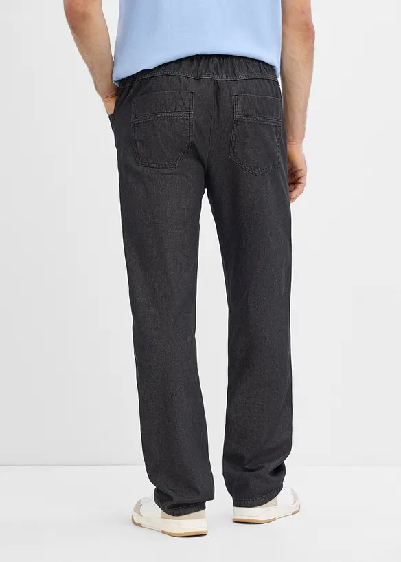 Pantaloni leggeri con elastico in vita loose fit, straight, bonprix