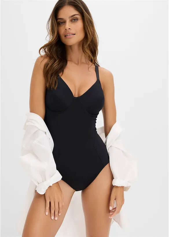 Body con ferretto ed effetto modellante medio, bonprix