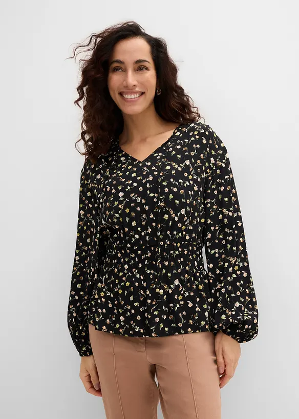 Blusa in cr&ecirc;pe di viscosa, bonprix