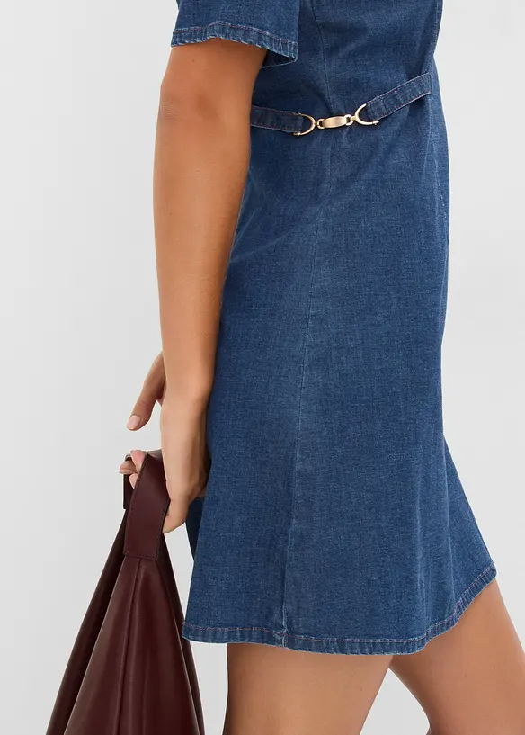 Abito in jeans di cotone elasticizzato, bonprix