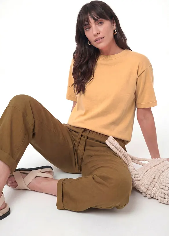 Maglione in filato fine di puro cotone biologico, bonprix