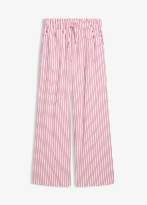 Pantaloni a palazzo in popeline di cotone, bonprix