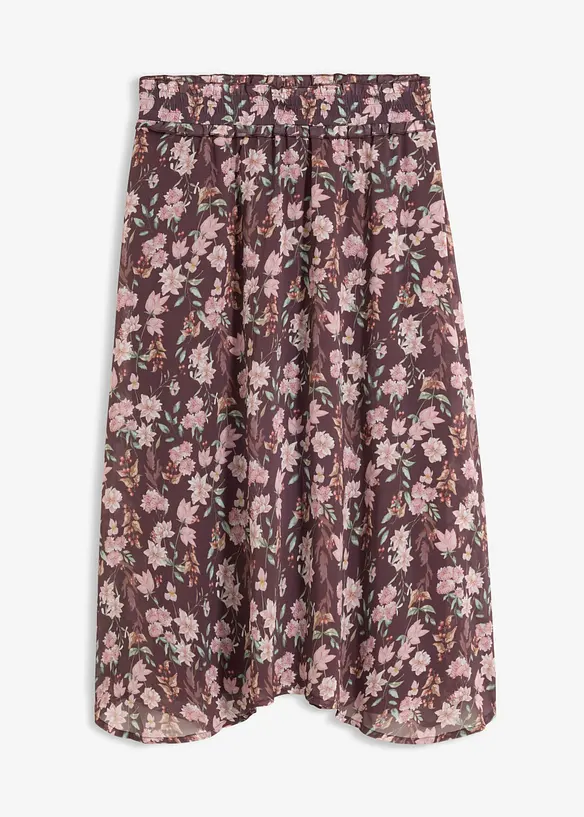 Gonna midi di chiffon, bonprix