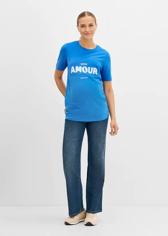 Maglia pr&eacute;maman / da allattamento 2 in 1 in cotone biologico, bonprix