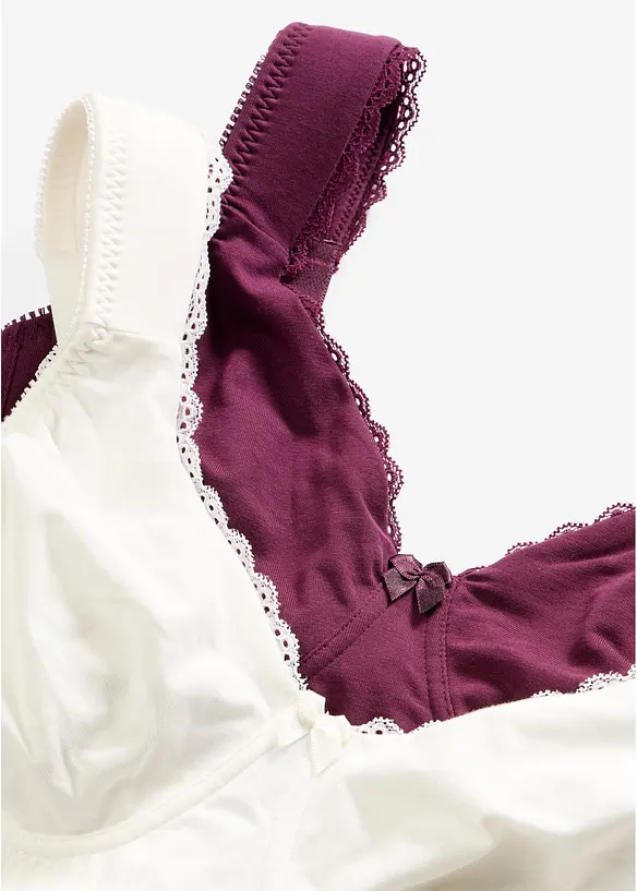 Reggiseno t-shirt minimizer senza ferretto con cotone biologico (pacco da 2), bonprix