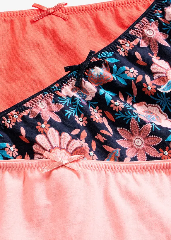 Slip a vita alta con cotone (pacco da 4), bonprix