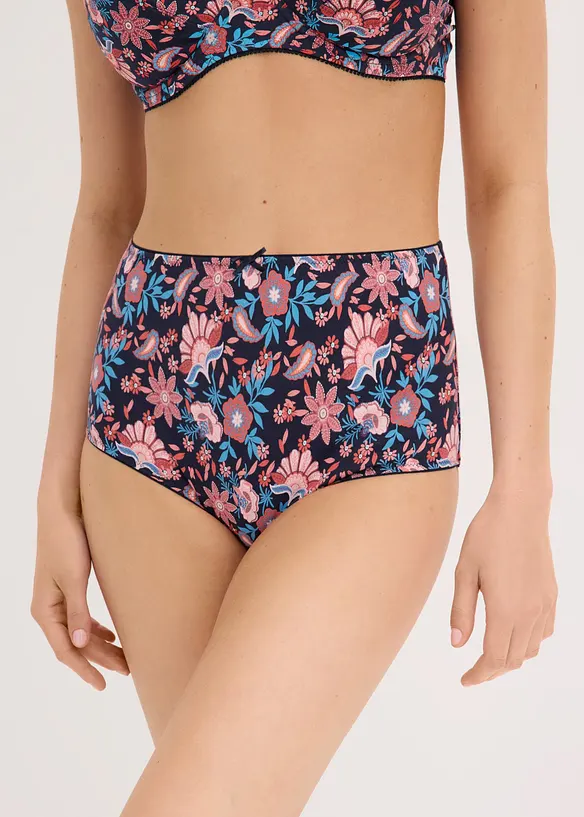 Slip a vita alta con cotone (pacco da 4), bonprix