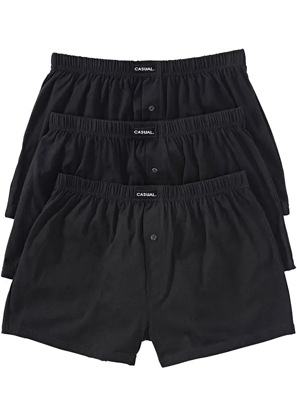 Boxer larghi in jersey di cotone (pacco da 3), bonprix