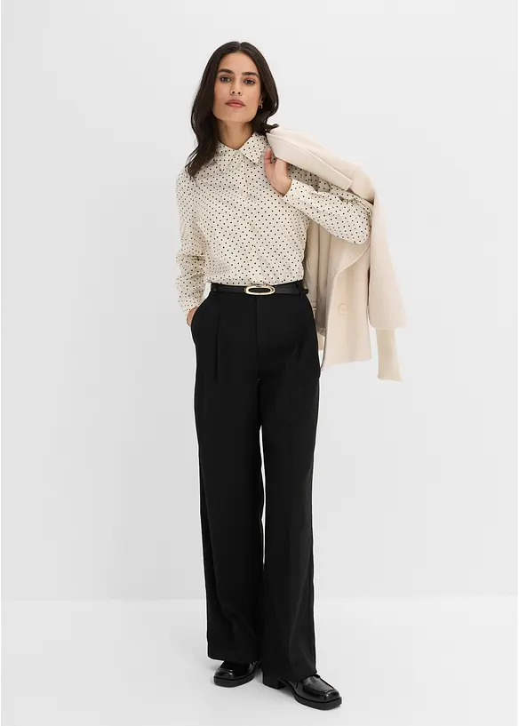 Pantaloni a palazzo con pinces, bonprix
