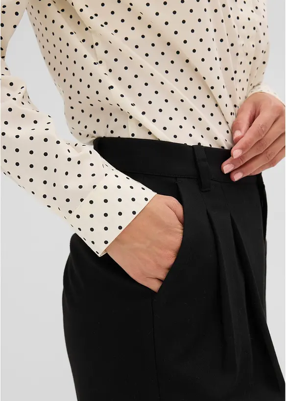Pantaloni a palazzo con pinces, bonprix